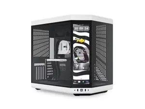 HYTE Y70 touch infinite Dual Chamber ATX Mid Tower Modern Aesthetic Case With Integrated 2.5K LCD Touchscreen - Panda