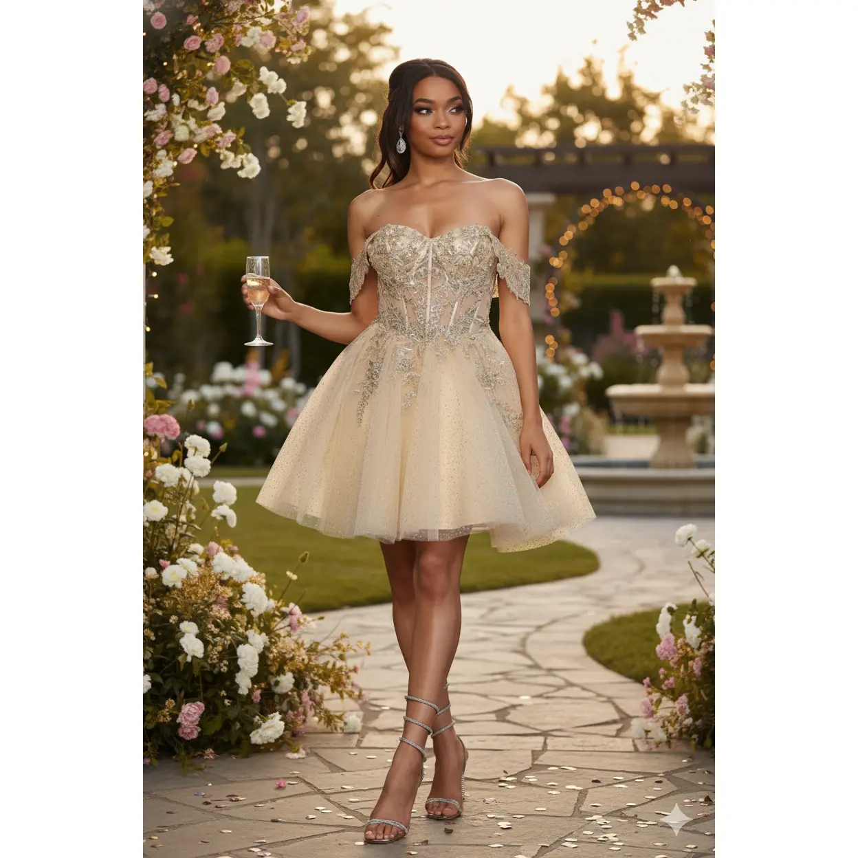 champagne dama dresses for Quinceanera in Cute Quince Outfit-New Collection Color:Gray Under $20 chief bridesmaid dresses nigeria Prom dress homecoming party