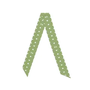 Kappa Delta Letters + Hearts Silk Twill Ribbon Scarf