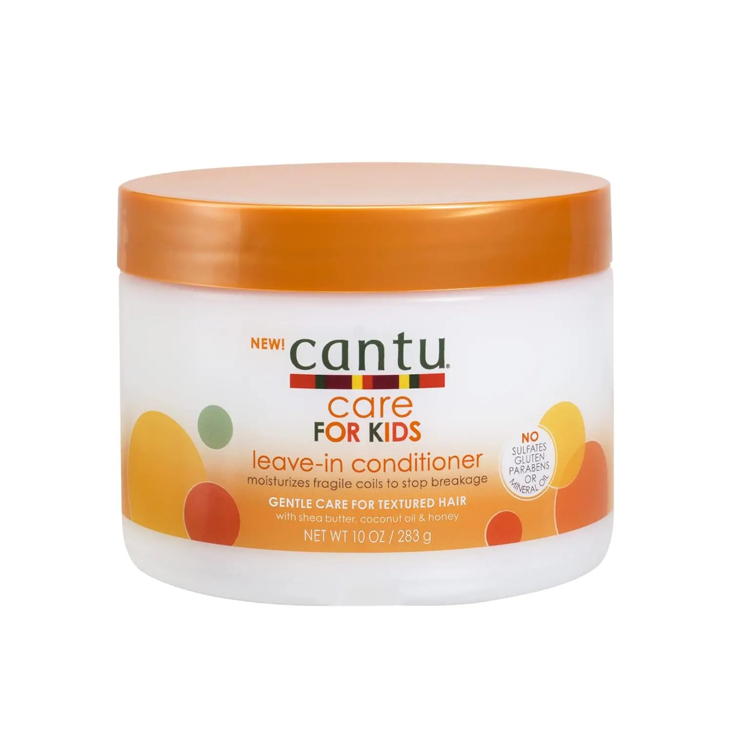 Cantu Kids Paraben-Free Sulfate-Free Leave-In Conditioner - 10 oz Haircare Nourisher with Coconut, Shea & Vitamins for African Curl Youth Hair Hydration, Moisturizing, Curly Locks, Honey, Deep Conditioner, Textured Hair, Natural Curls, Bouncy Curls