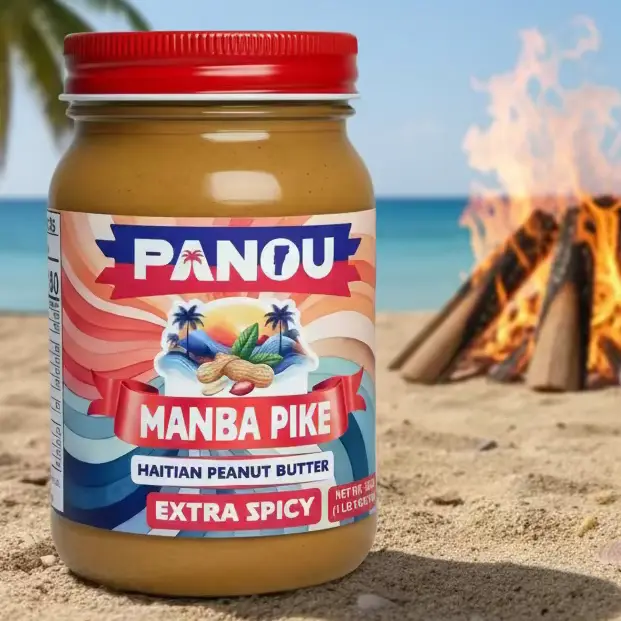 Manba Pike Extra Spicy Peanut Butter - Smooth Ground Roasted Peanuts with a kick of Habanero & Cinnamon - Gluten Free & Protein Rich.