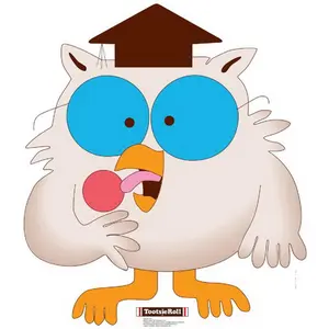 Tootsie Roll Mr. Owl Advanced Graphics Cardboard Cutout - Home Decor, Room Decor, Artwork, Character Art, Includes Easel