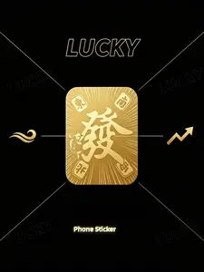 Lucky "FA" Manifestation Card, Traditional Eastern Feng Shui Amulet, Custom Holographic Card, Positive Energy, Good Atmosphere, Dollar Currency, Ornaments