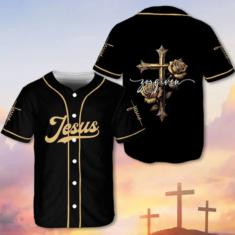 Jesus Baseball Jersey, Walk By Faith Not By Sight Jersey,Cross Shirt,Christian Baseball Shirt