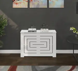 BIANCA White Radiator Cover Cabinet for Modern NYC Interiors