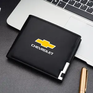 Men's Leather Car Driver License Case Card Holder, Wallet for Chevrolet Cruze Sonic Silverado Trax Camaro Captiva Equinox Trailblazer