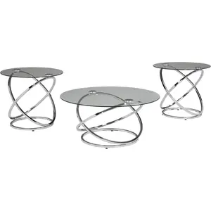 3-Piece Occasional Table Set, Includes Coffee Table and 2 End Tables