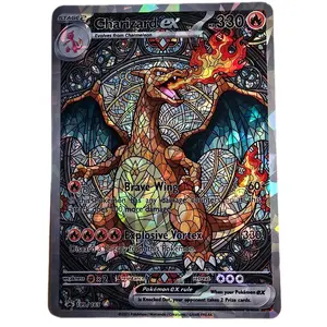 Stained Glass Charizard Custom Art Card - Multiple Holo and Texture Finishes