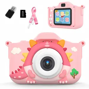 Kids Camera for Girls, Dual Cameras Auto Focus, 1080P HD 2.0 Inch Screen, 32GB Storage Card Included, Perfect Birthday Christmas Gift, Beginner Digital Camera, HD Digital Camera