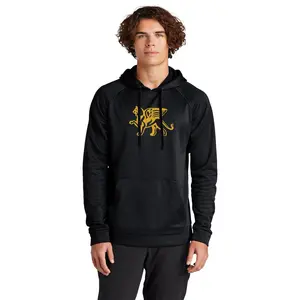 Gold Lion Expert Performance Hoodie Menswear Soft 100% Recycled Polyester Pullover with Pocket & Raglan Sleeves Hem Sweatshirts