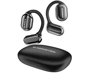 Monster Open Free AC100 Open Ear headphones bluetooth, Bluetooth 5.3 Wireless Headphones with Earhooks, Immersive Stereo Sound by Dual Large Driver, Clear Talk, 30H Playtime,Waterproof Sport Earbuds for Running