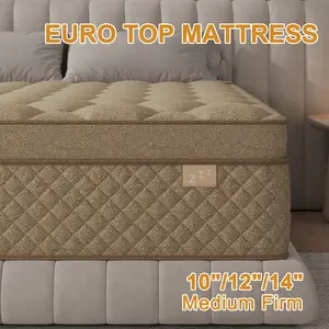 12/14Inch Mattress Twin Full Queen King Size Memory Foam Ergonomic Design Medium Firm Hybrid Mattress with Pocket Springs Gel Memory Foam for Luxurious Comfort pressure relief