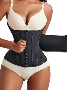 1 Count Women's High Compression Fit Abdomen Smoothing Waist Cincher, Casual Minimalist Solid Color Detachable Double Layer Shapewear Belts, Adjustable Back Hook Fastening Design Waist Trainer, Ideal for Party & Yoga & Gym Underwear