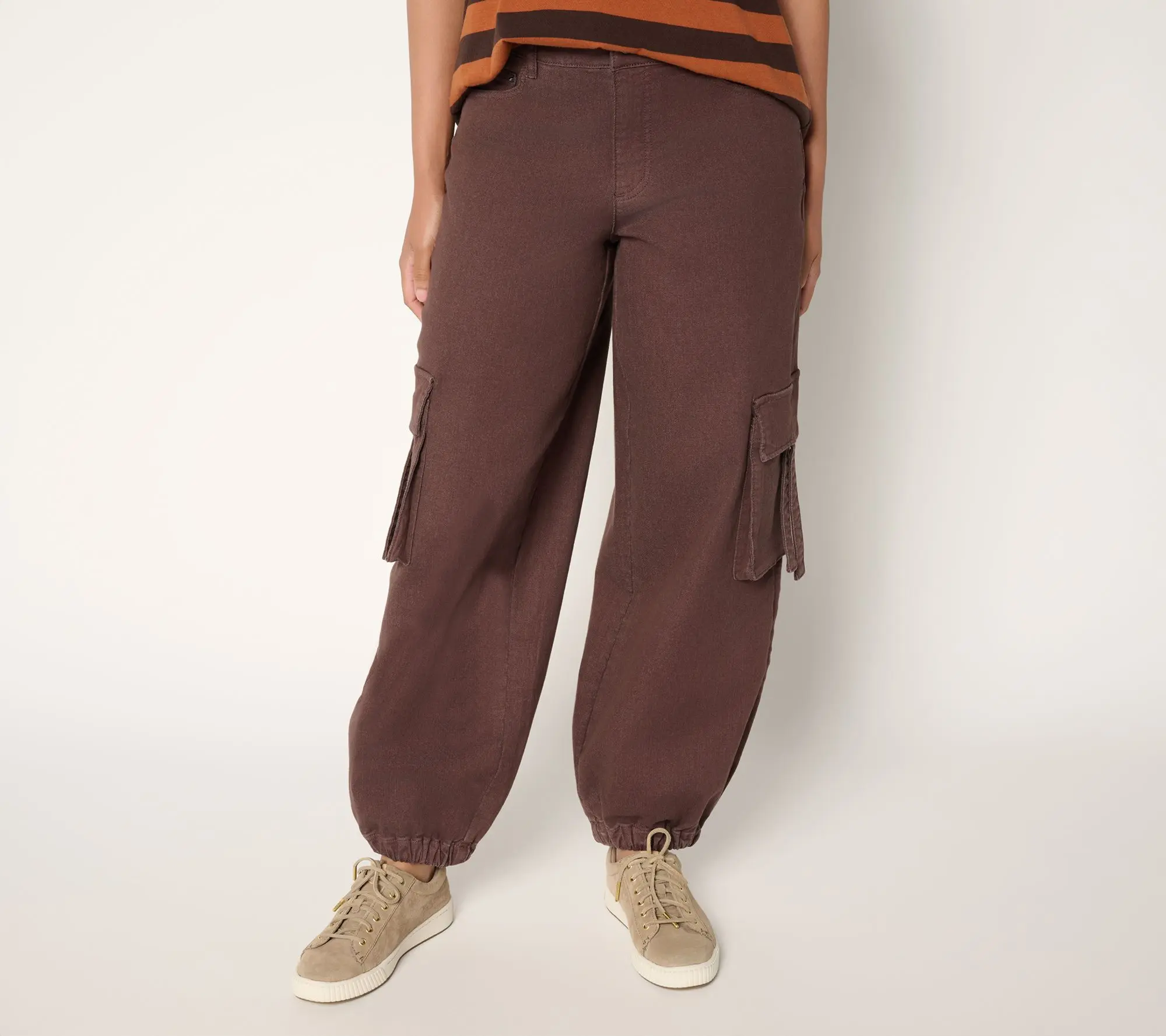 Peace Love World Black Label Petite Cargo Denim Ankle Jeans