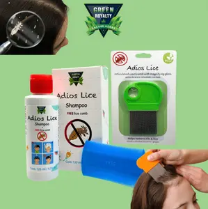 Adios Lice Shampoo (125ml) + Reticulated Steel Comb with Magnifying Glass Conditioner Haircare