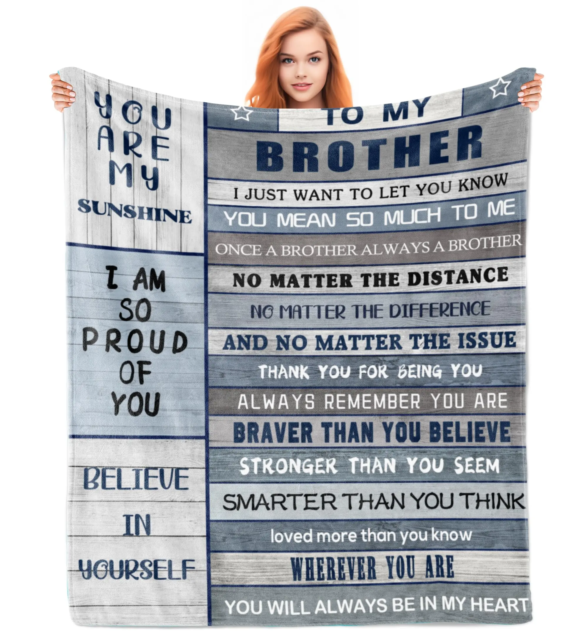 Gifts for Brother, Brother Gifts Blanket 60x50, Big Brother Gift  for Anniversary Valentine