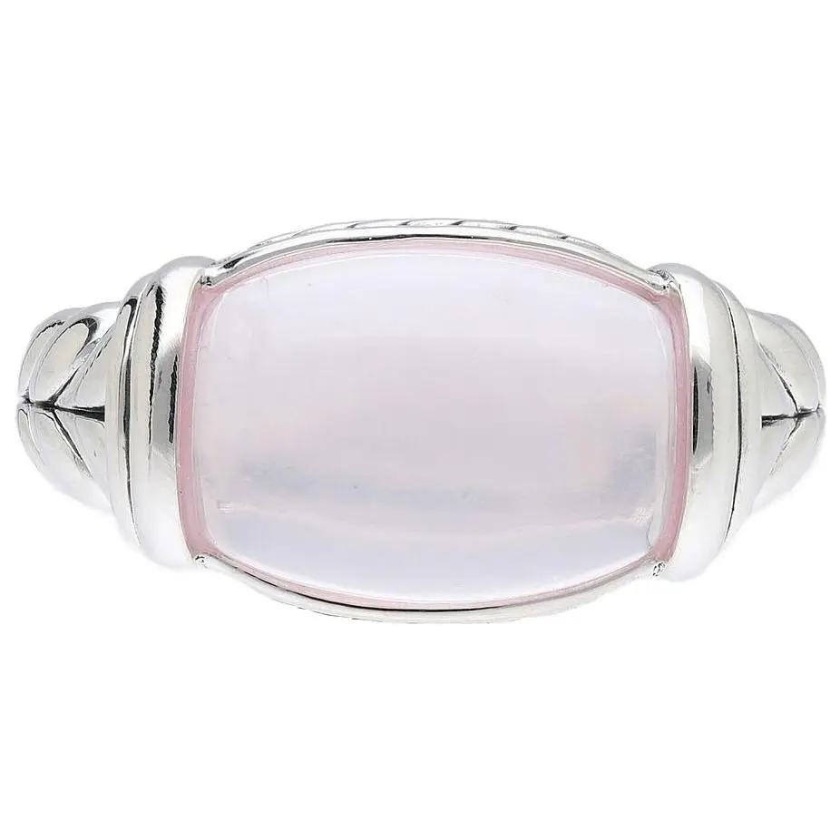 Tiffany Kay Studio Sterling Herringbone Rose Quartz Ring