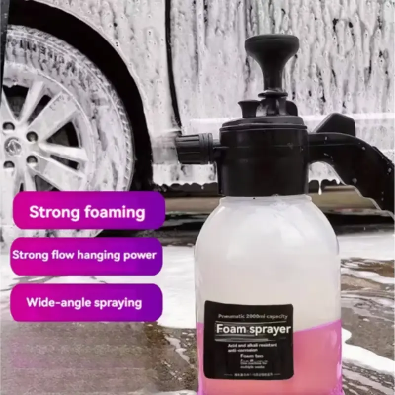 2L Handheld Foam Sprayer for Car Washing, High Pressure Transparent Foam, Suitable for Home Use, Ideal for Cleaning Vehicles, Household Items