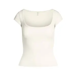 SKIMS COTTON JERSEY SCOOP NECK T-SHIRT