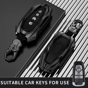 Durable Zinc Alloy Key Fob Cover for Ford Vehicles, Compatible with Maverick Focus Edge Explorer Expedition Mustang, Car Key Protector, Car Key Accessory, Key Fob Shell, Car Key Holder
