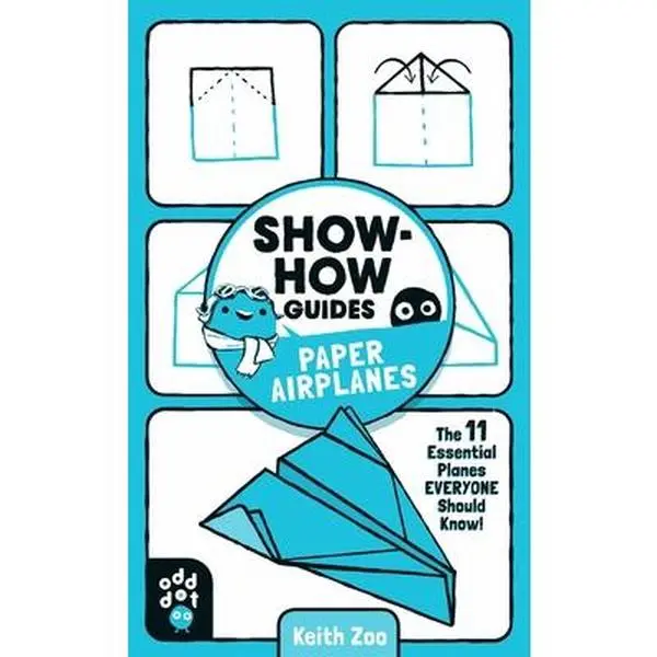 Used Show-How Guides: Paper Airplanes DIY Craft Tutorial Book - 11 Essential Planes with Boomerang Instructions by Keith Zoo (English Paperback) for School Educational Supplies, Crafts