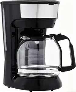 Basics Coffee Makers, 12-Cup Coffee Machines with Reusable Filter, Coffee Pots, Black & Stainless Steel,Electric