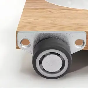 12-Piece Furniture Drawer Wheel Set (includes 4 Quiet Wheels + 8 Screws), Durable Smooth Noise-Free 1.25 Inch Side Mount Wheels