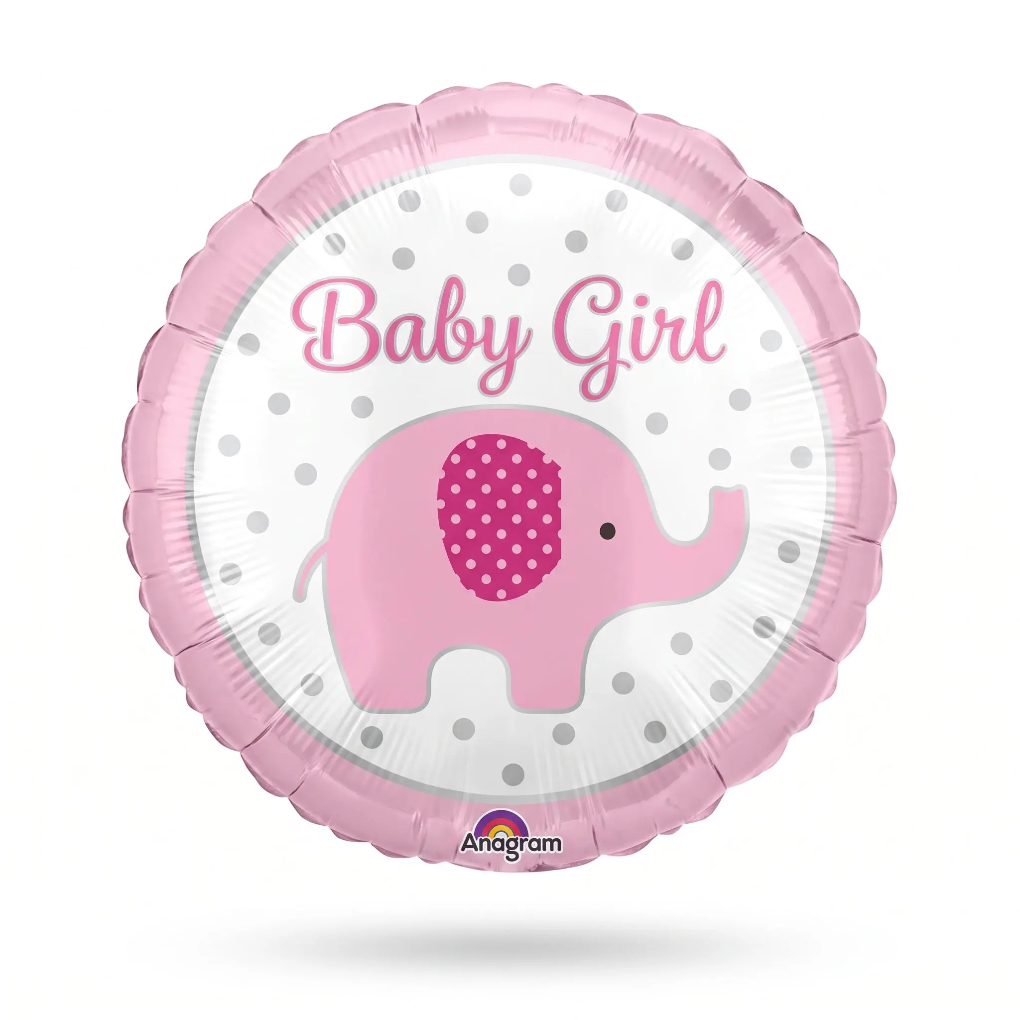 Baby Girl Elephant Foil Balloon - 18 Inch