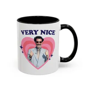 Borat Very Nice Accent Coffee Mug (11, 15oz), Sacha Baron Cohen as Borat mug