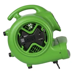 Xpower X-600A-Green 0.33 HP 2400 CFM 3-Speed Air Mover, Carpet Dryer Floor Fan Blower with Built-in GFCI Power Outlets, Green
