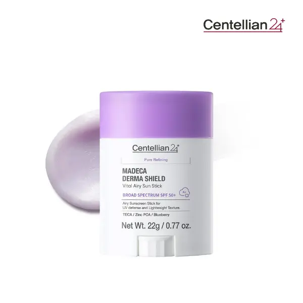[NEW] [Centellian24] Madeca Derma Shield Vital Airy Sun Stick (OTC) 22g | Pore-Blurring Primer Effect | Oil-Control & Matte Finish with Cica & Sebum Care | Korean Skincare