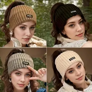 4pcs Warm Winter Knitted Headbands for Women – Soft Thick Acrylonitrile Hair Wraps in Solid Colors, Cozy and Comfortable Everyday Accessories Elastic Jacquard Storage