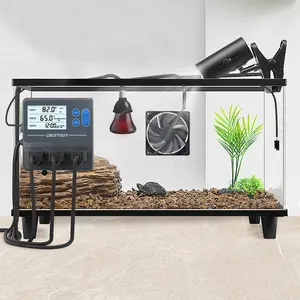 DIGITEN Reptile Temperature Controller with Timer Day-Night,3-Stage Outlet Thermostat Cooling Heating Mode Temperature Controlled for Ball Pythons,Mushroom,Fermentation,Bearded Dragon
