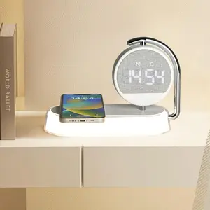 New Smart Alarm Clock with Fast Wireless Charging & Adjustable Night Light Gift