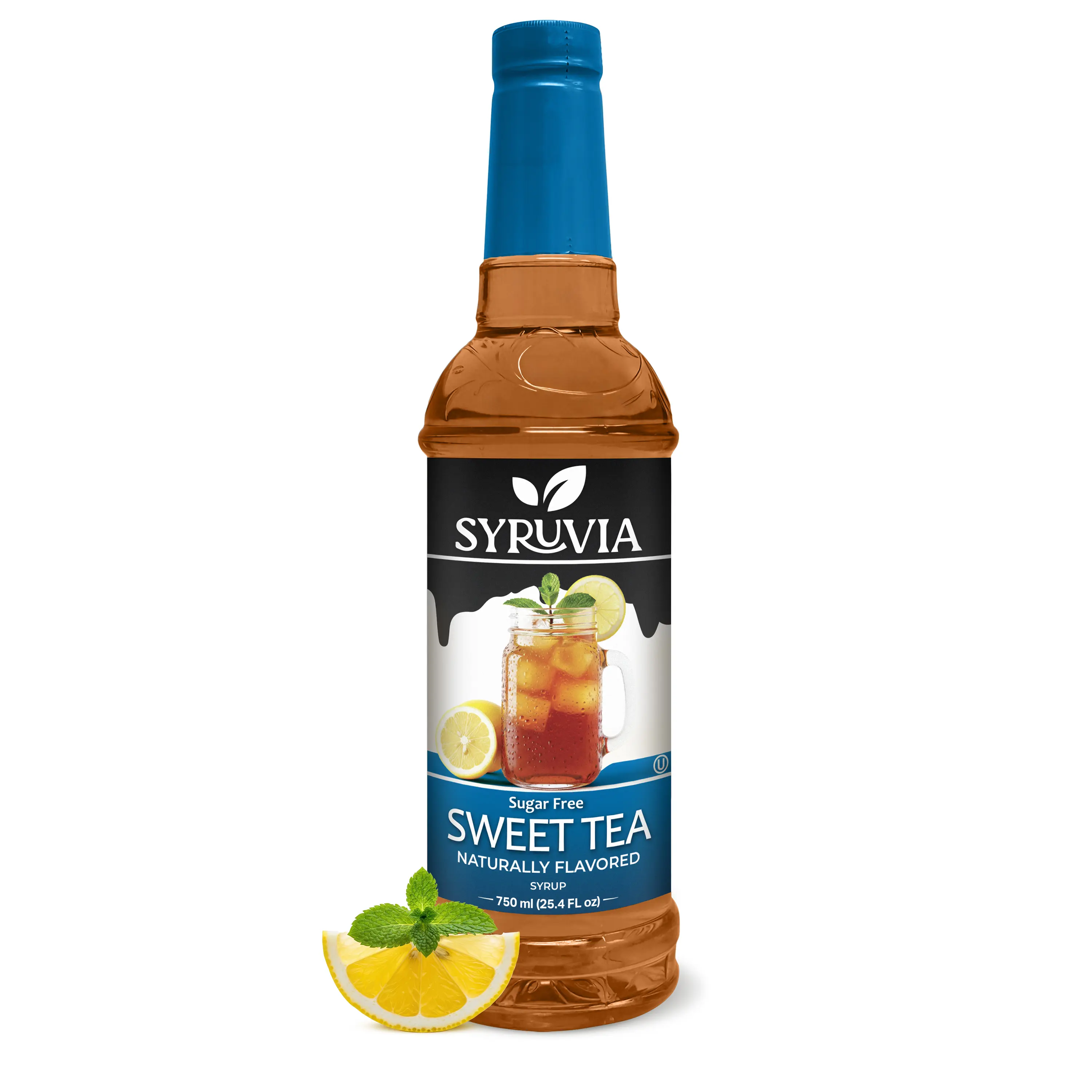 Syruvia Sugar Free Low Calorie Sweet Tea Beverage Syrup for Drinks, Cocktails, Desserts - 25.4 fl oz (750ml) Drink Syrups & Concentrates