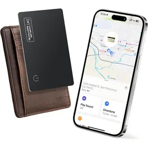 Z-CPS25  Wallet Tracker Card Air-Tag (iOS Only) - Work with Apple Find My, Bluetooth Tracker Smart Card Wallet Finder, 0.08in Slim, IP68 Waterproof, Item Locator for Luggage Tags, Passports, Purse