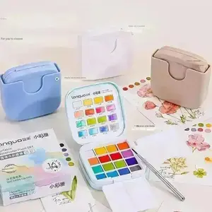 Languo 16 Color Solid Watercolor Paint Set, DIY Painting Supplies, Ideal for Watercolor Painting, Coloring, Sketching, Suitable for Artists, Adults, Teens, Beginners