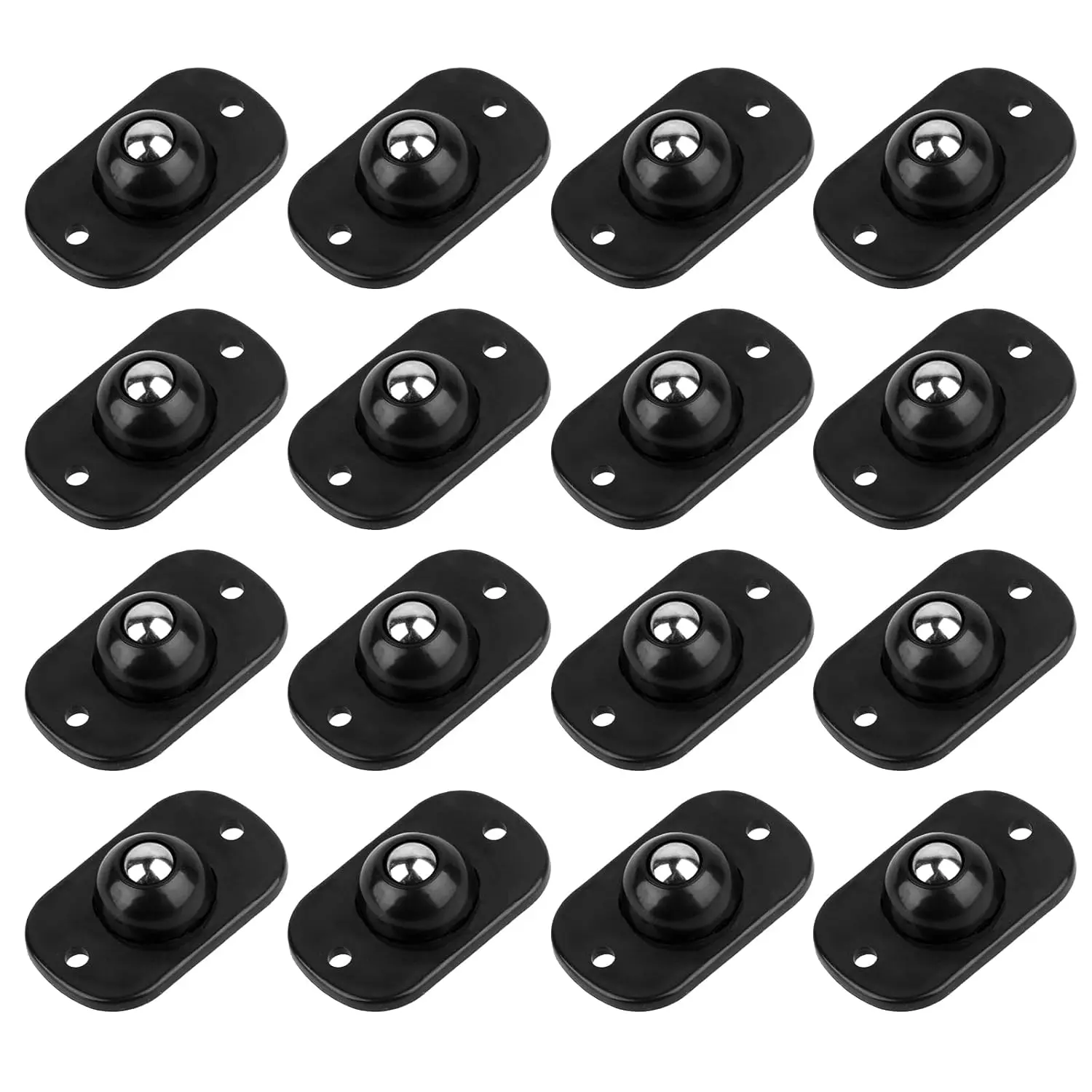 16 Pcs Self Adhesive Mini Caster Wheels 360° Swivel Mini Appliance Rollers Smooth Rotation Appliance Ball Sliders Universal Wheel Transfers for Storage Box Small Furniture Kitchen Appliances