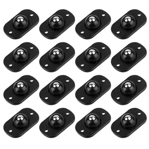 16 Pcs Self Adhesive Mini Caster Wheels 360° Swivel Mini Appliance Rollers Smooth Rotation Appliance Ball Sliders Universal Wheel Transfers for Storage Box Small Furniture Kitchen Appliances