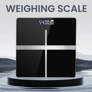 Digital Bathroom Scale for Adults – High Precision Weight Scale with Wide Platform, Backlit LCD Screen, Large Numbers, Compact Design, Accurate & Safe up to 390 lbs
