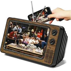 12 inch TV amplifier for mobile phones, Vintage screen magnifying glass for mobile phones, a gift for dad, can be stored, suitable for 3D high-definition mobile phone screen magnifying glass for movies, videos, and games, suitable for all smartphones
