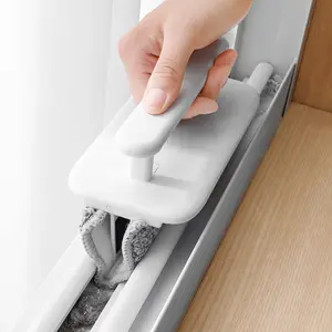 Detachable Window Groove Gap Cleaning Brush White Window Track Sill Cleaner with Wiper Dead Corner Scrubber for Doors & Windows Household Cleaning Tool outdoorfun