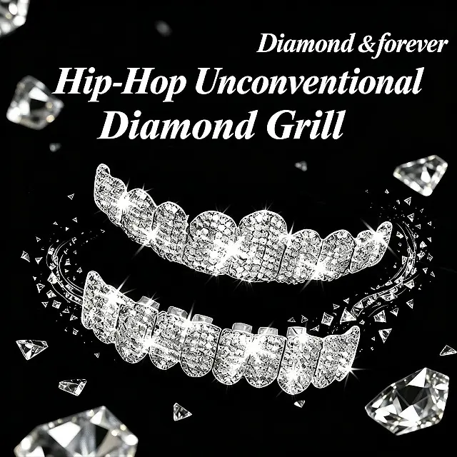 Diamond grill – exclusive to hip-hop enthusiasts, suitable for men, women, and hip-hop artists.Hip-hop accessories.