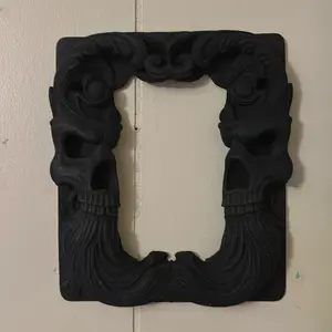 Midnight Skull Baroque Mini Frame – Gothic Black