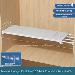 1 wardrobe storage, layered partition cabinet, nail free storage rack, bathroom partition shelf, dormitory extension shelf, as described, nail free layered partition wardrobe partition, layered storage rack, wardrobe partition extension shelf, dormitory s