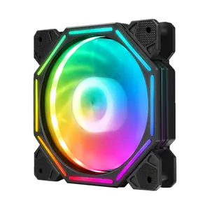 AEiTTO 120mm RGB Chassis Fan Xmas High Airflow Hydraulic Bearing  Low Noise with 12v 3 pin and molex 4 pin PSU Plug Computer Fans for PC Case