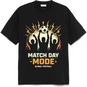 Global Football Match Day T-Shirt - Football Fan Printed T-Shirt, Match Day Wear, World Football Atmosphere, Sports Street Style Shirt