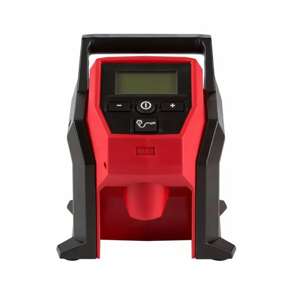 Milwaukee M12 Reinforced Cage Inflator (Tool-Only, 2475-20) - Power Air Compressor for Car Tires, No Retail Packaging, Compact Inflator, 120 Psi