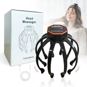 Electric Intelligent Head Massager, Rechargeable Scalp Massager, 3 Vibration Modes, Portable Home Head Massage Tool, Holiday Gift