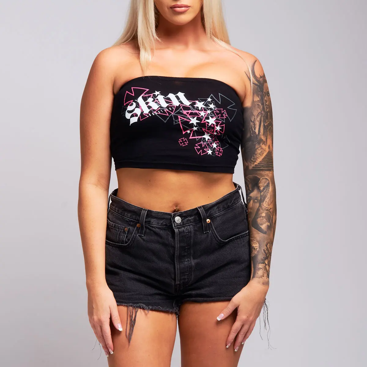Womens Tube Top | ANGELIC - Black